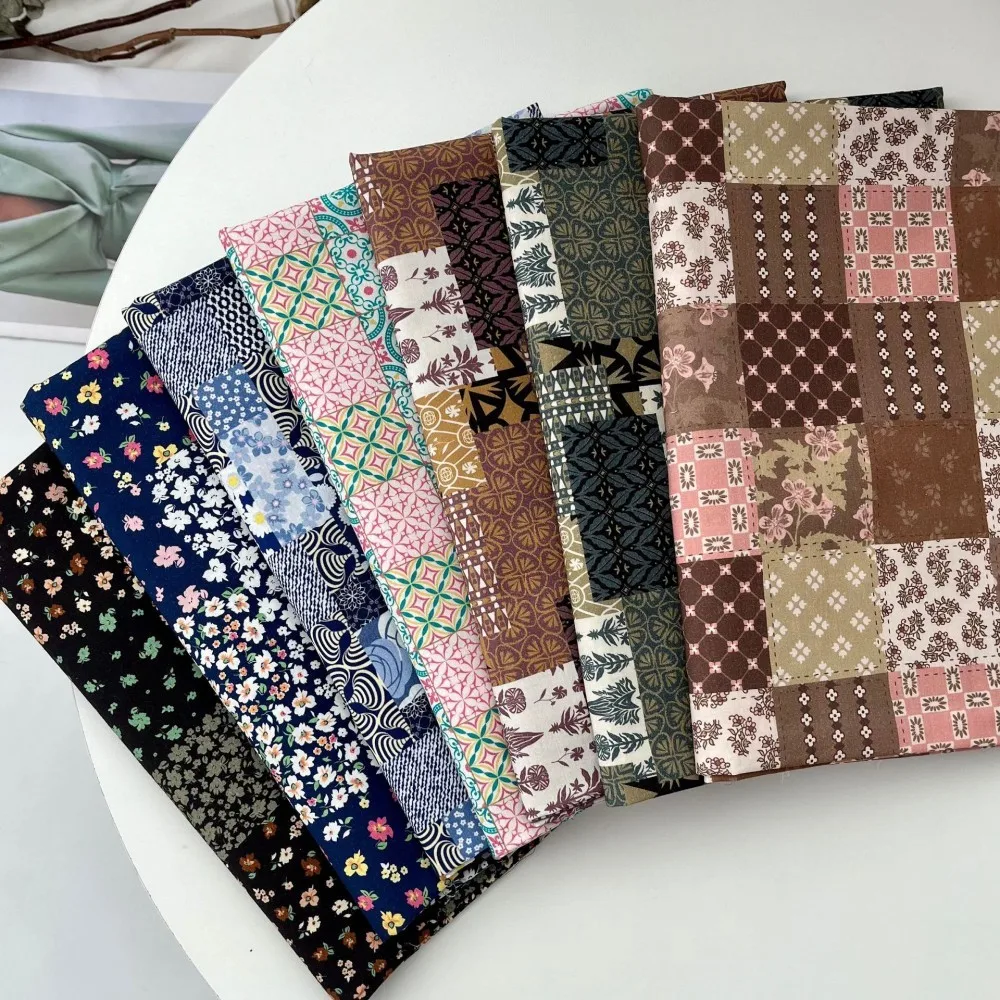 100% Cotton 60-count Poplin Printed Ethnic-style Plaid Patchwork Fabric For Home Decor And Hand Sewing Sold By The Meter
