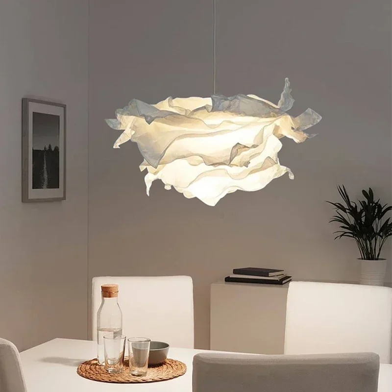 Minimalist White Paper Chandelier Lighting DIY Suspension Lamp E27 LED for Home Indoor Bedroom Living Room Decor
