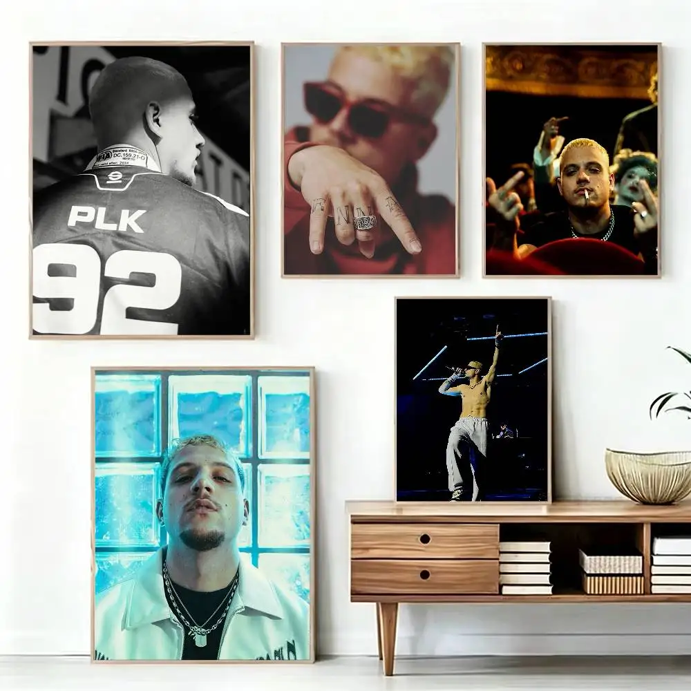 PLK French Rapper  Poster Waterproof Wall Art Sticker For Bar Living Room Vintage Decor High Quality Print Gift