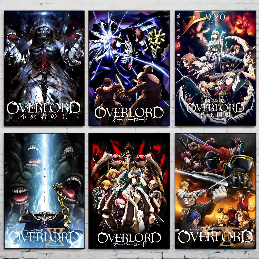 Aniem O-overlord Poster Vintage Wall Art Aesthetic Room Decor Print Living Room Bedroom Home Decoration