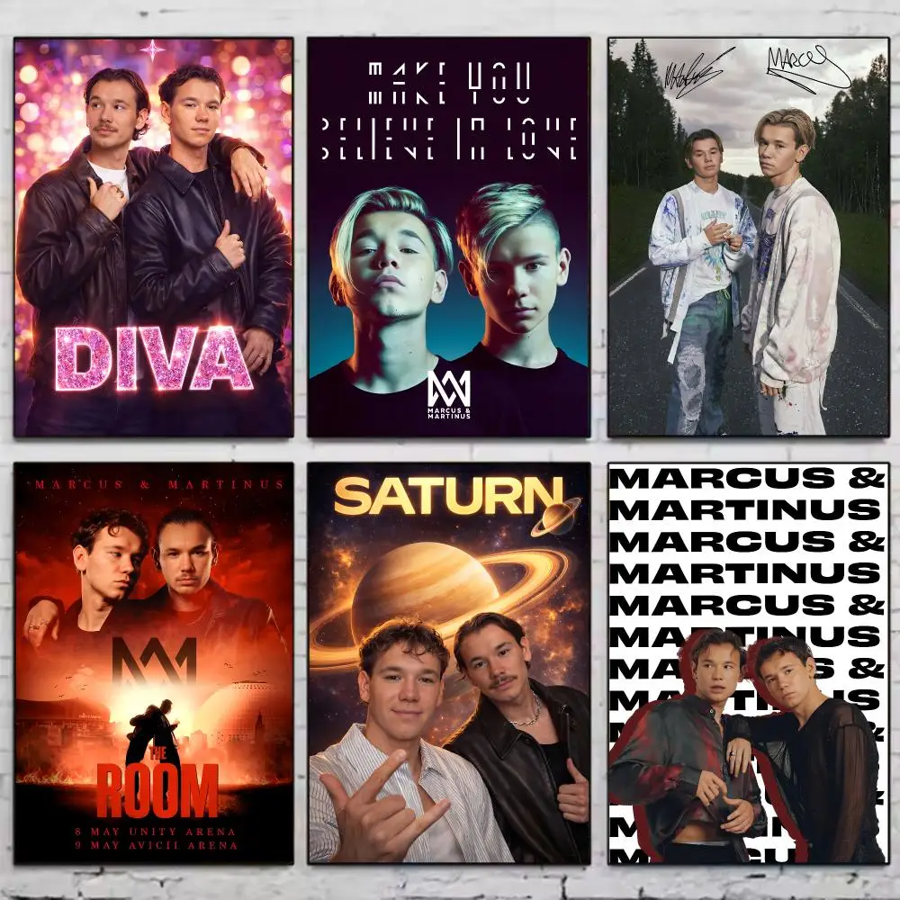 M-marcus And Martinus Poster Vintage Wall Art Aesthetic Room Decor Print Living Room Bedroom Home Decoration