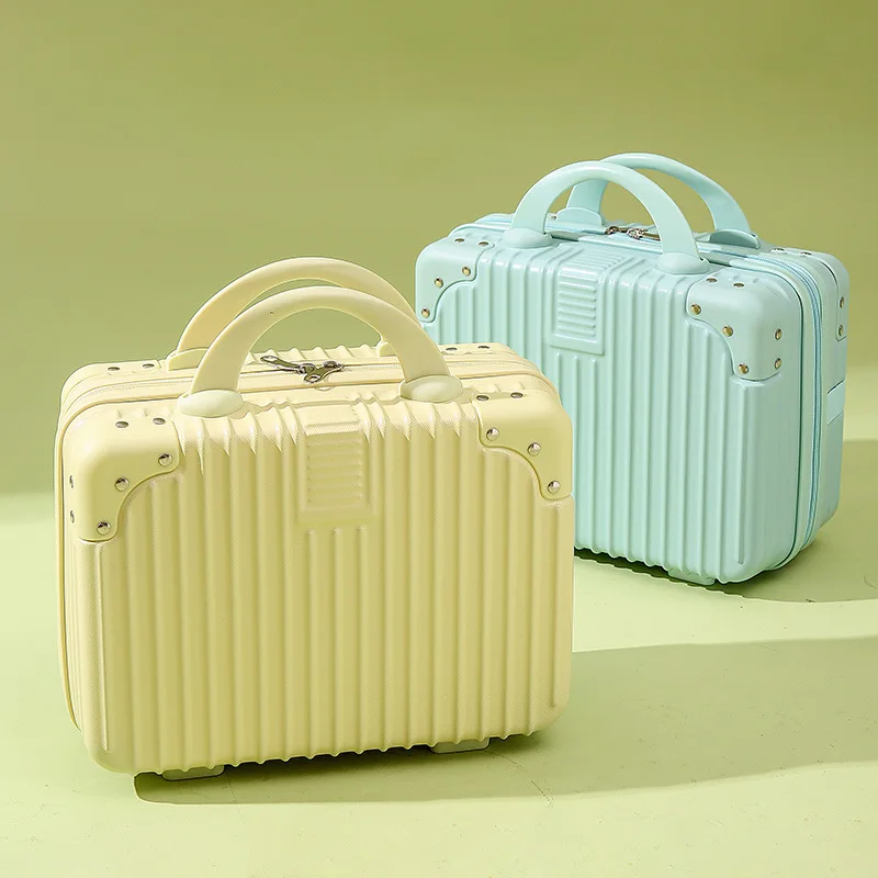 14-Inch Portable Mini Suitcase Large Capacity Password Lock Travel Cosmetics Makeup Gift 2024 Edition