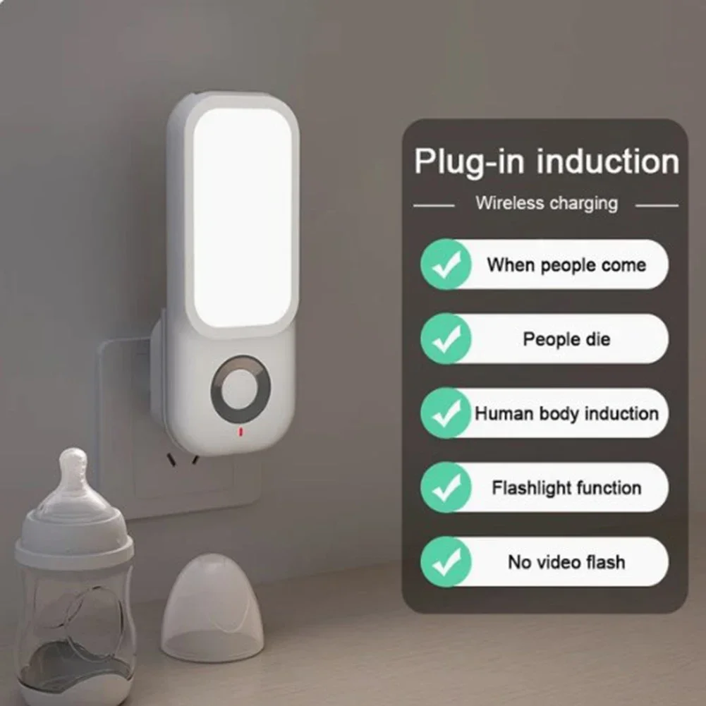 LED Night Lights Motion Sensor Creative Home Indoor Cordless Nightlight Flashlight Automatic Lighting for Bedroom Night Light