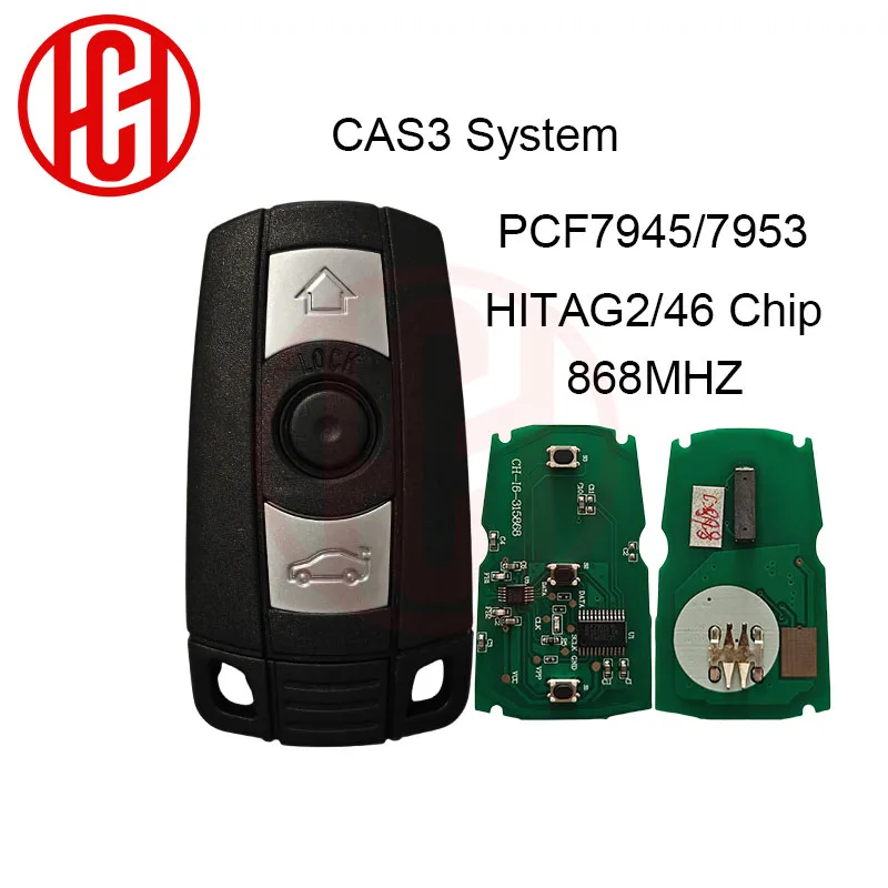 868MHZ Car Remote Control Key For BMW CAS 3 System 1 3 5 Series ID46 PCF7945/7953 Chip 868 Mhz Auto Smart Card Key