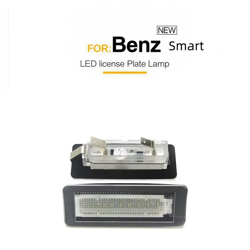 2x White LED License Number Plate Light Lamps for BENZ Smart Fortwo Carossblade W450 2004-2007 Cabriolet Coupe W450 W451 W453