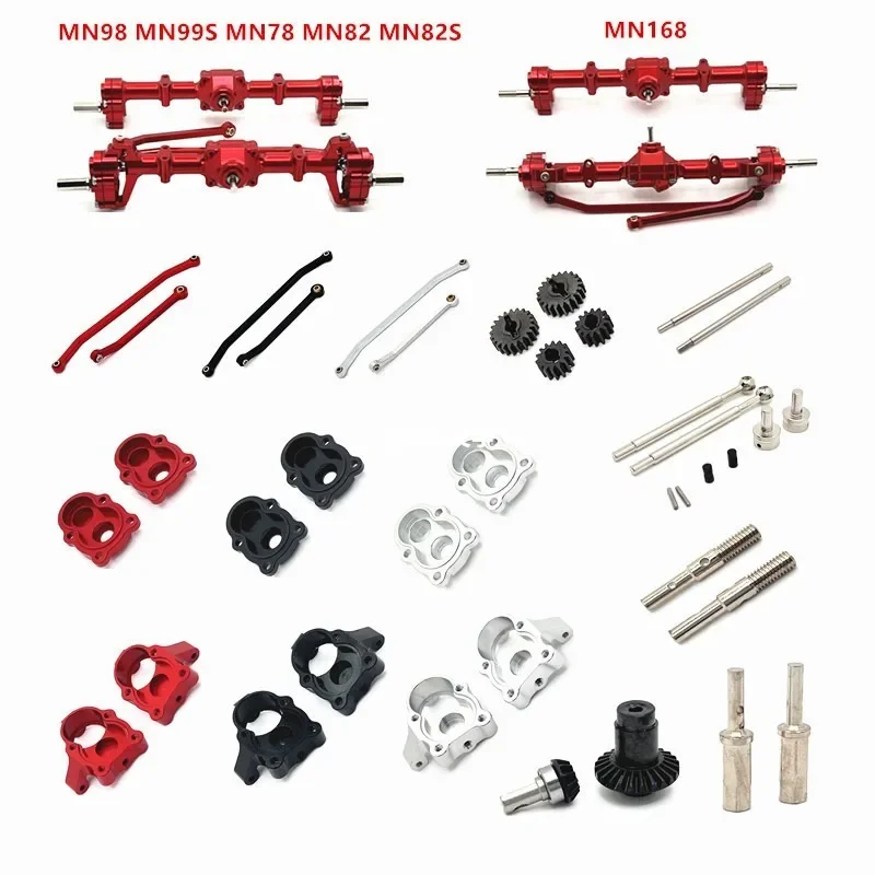 MN82 LC79 MN78 D90 D91 D96 99S Metal Front and Rear Portal Axle 1/12 RC Car Upgrade Parts Accessories