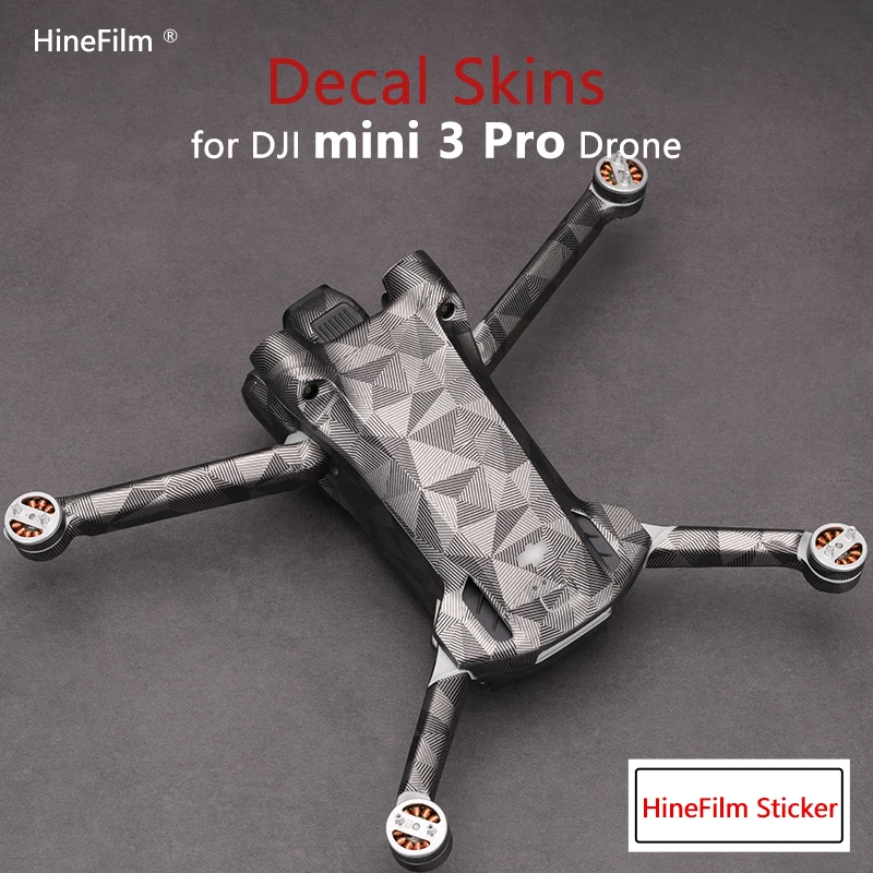 Hinefilm Skin for DJI Mini 3 Pro Drone Premium Decal Skin for Mini3 Pro Protector Cover Film Sticker Anti Scratch Wrap Cover