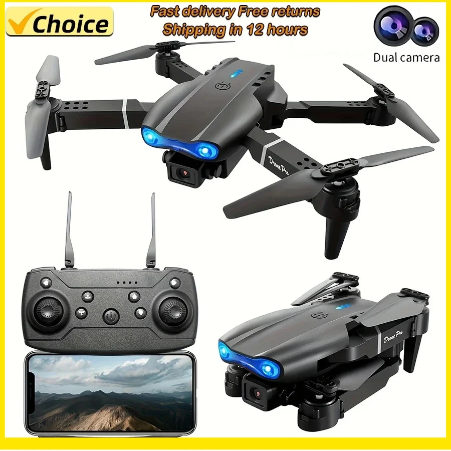 VEVLO 2026 E99 Pro RC Drone 4K Professional 1080P Wide Angle HD Camera Foldable Quadcopter WIFI FPV Altitude Hold RC Helicopter