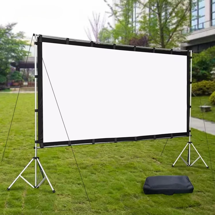 Premium 100 Outdoor/Indoor Portable and Foldable Projector Projection Screen Tripod Stand