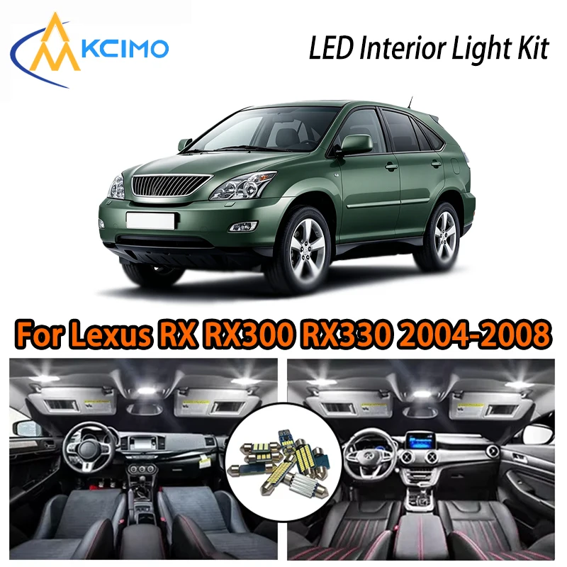 For Lexus RX RX300 RX330 RX350 RX400h 2004-2008 LED Interior Lights, Super Bright Two Colors, Easy Install Car Atmosphere Lamp