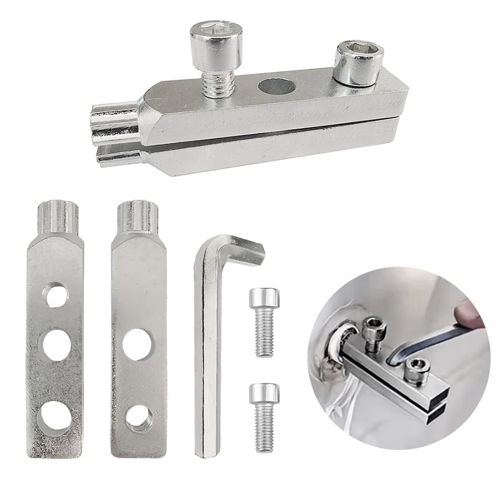 Professional Steel Broken Bolt Extractor - Water-Tap Angle Valve Remover Tool for 4/6 Points Damaged Screws Plumber's Repair Kit