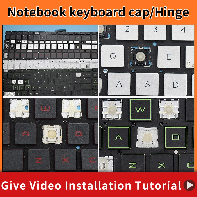 Replacement Key Cap&Hinge For HP Pavilion 15-AU 15-AB 15-AQ 15-AW 15-BK 15-BC M7-N 17-G 15-au000 15-bc000 Keyboard Keys Keycaps