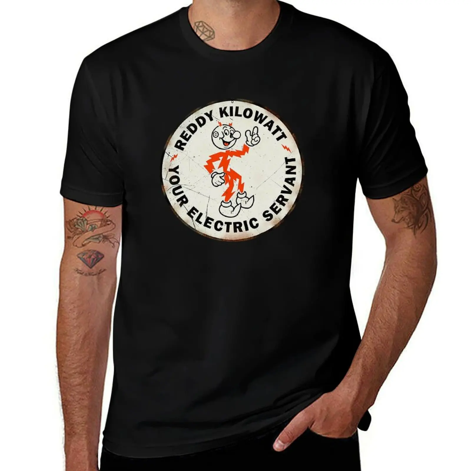 Reddy Kilowatt your electric servant T-Shirt Big Size Short Sleeve Casual Top T-Shirt