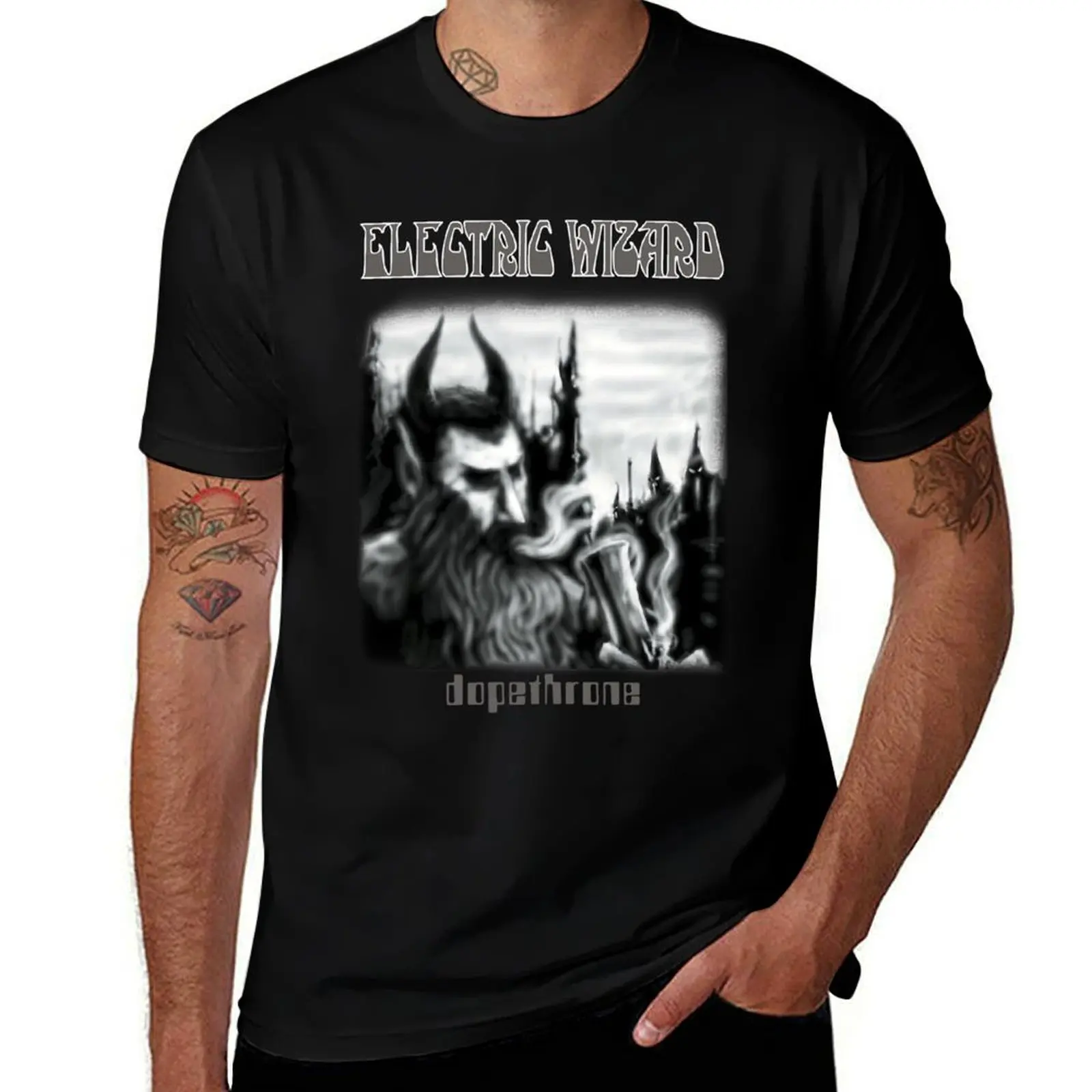 Electric Wizard - Dopethrone Classic Old School UK DoomStoner Metal T-Shirt Stain Resistant Casual Tee