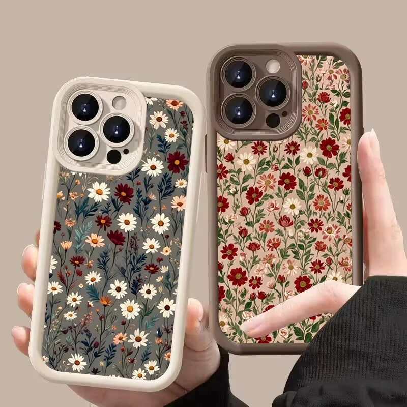 Cute Flower Pattern Phone Case For Xiaomi Mi 14T 14 13T 13 12T 12 11 Lite 5G Poco X6 X5 X3 F5 F6 M6 X7 Pro Silicone Soft Cover