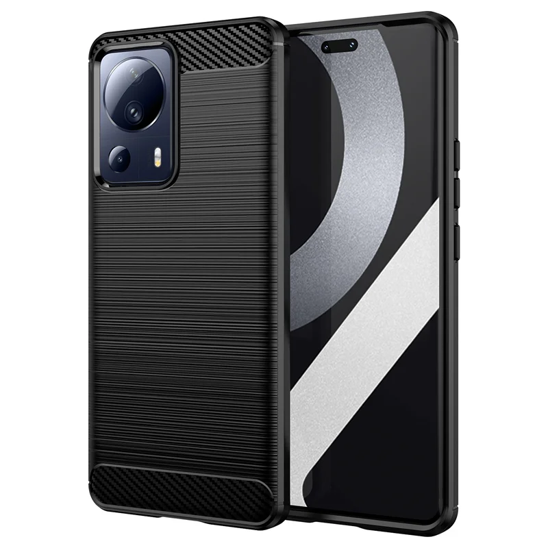 For Xiaomi 13 Lite Case Cover for Xiaomi Mi 13 Lite Coque Fundas Soft Silicone Carbon Fiber TPU Phone Bumper For Xiaomi 13 Lite