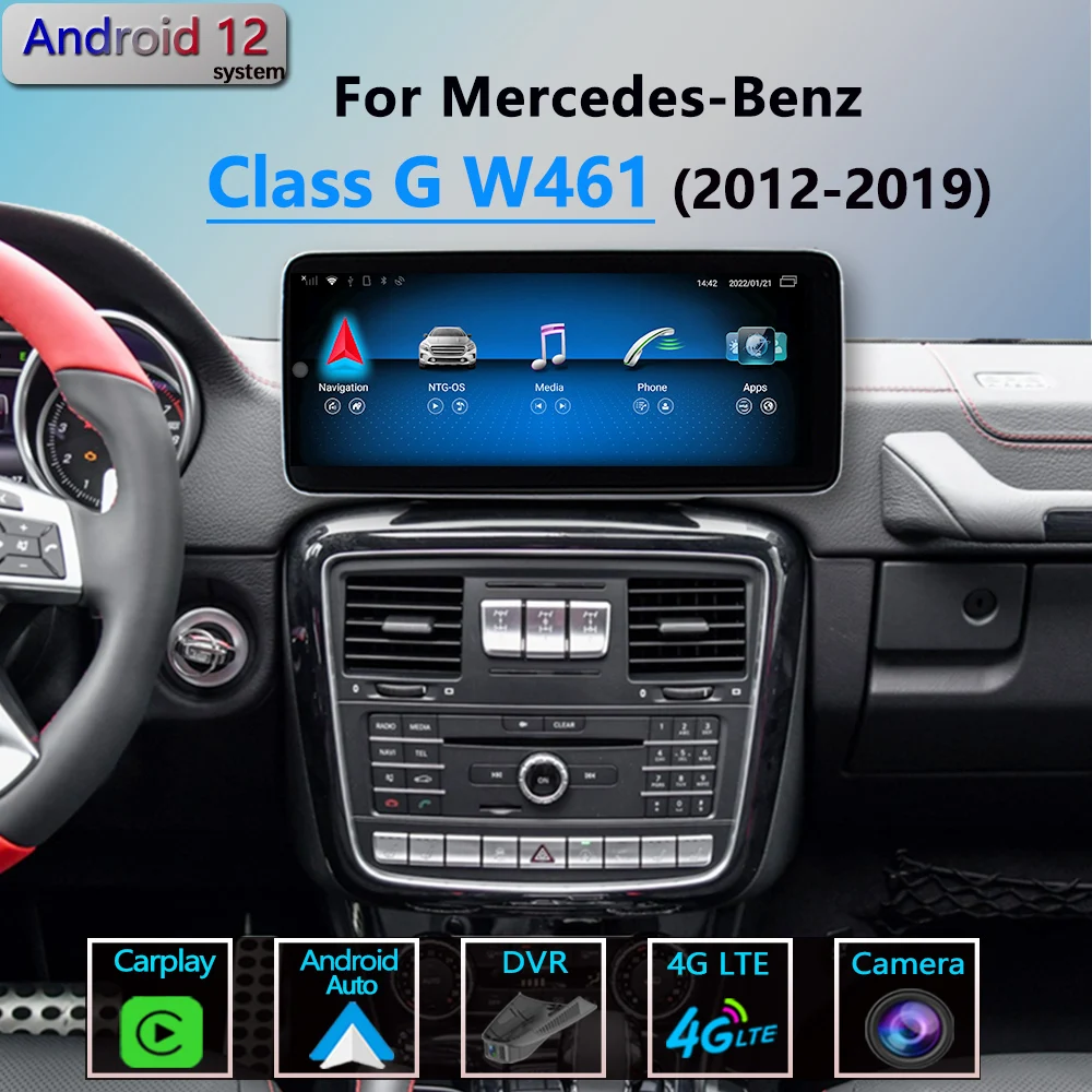 For Mercedes Benz Class G W461 W463 G500 Android 13 HD CarPlay Car Radio GPS Navigation 2012 2019 LHD Multimedia Player Screen