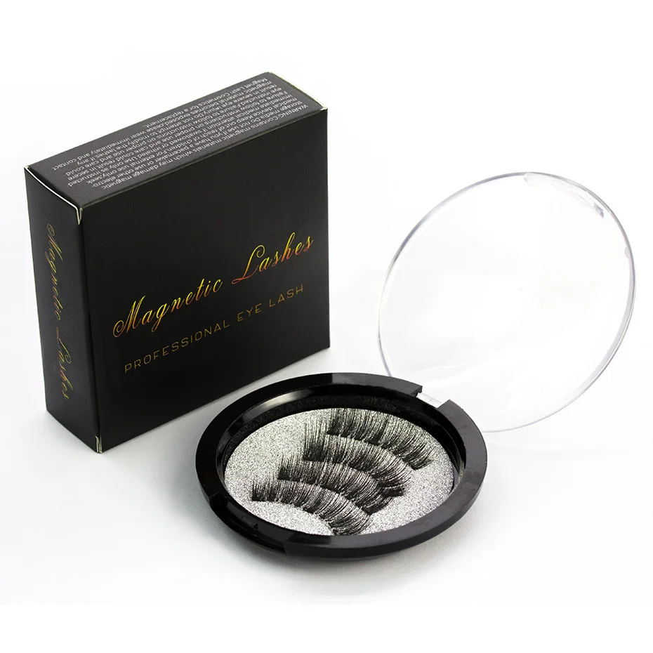 3D Magnetic Iron False Eyelashes Handmade Natural Looking Lifelike Makeup Cosmetic Magnet Eyelashes