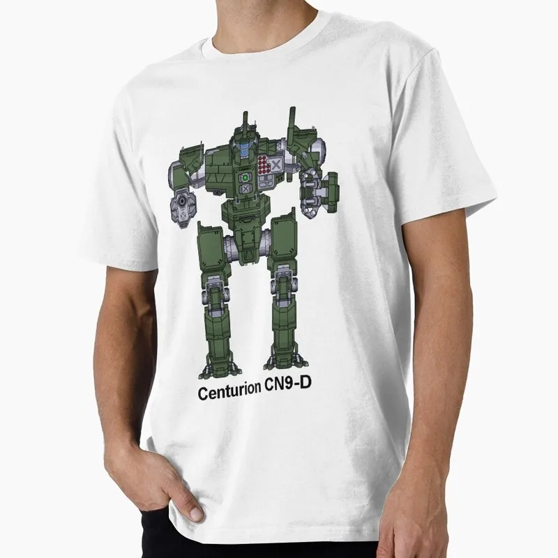 Centurion CN9-D Battletech Mechwarrior MWO Mech Combat Gift t shirt for RPG Gamer Short sleeve Graphic Clothes All Size Tops
