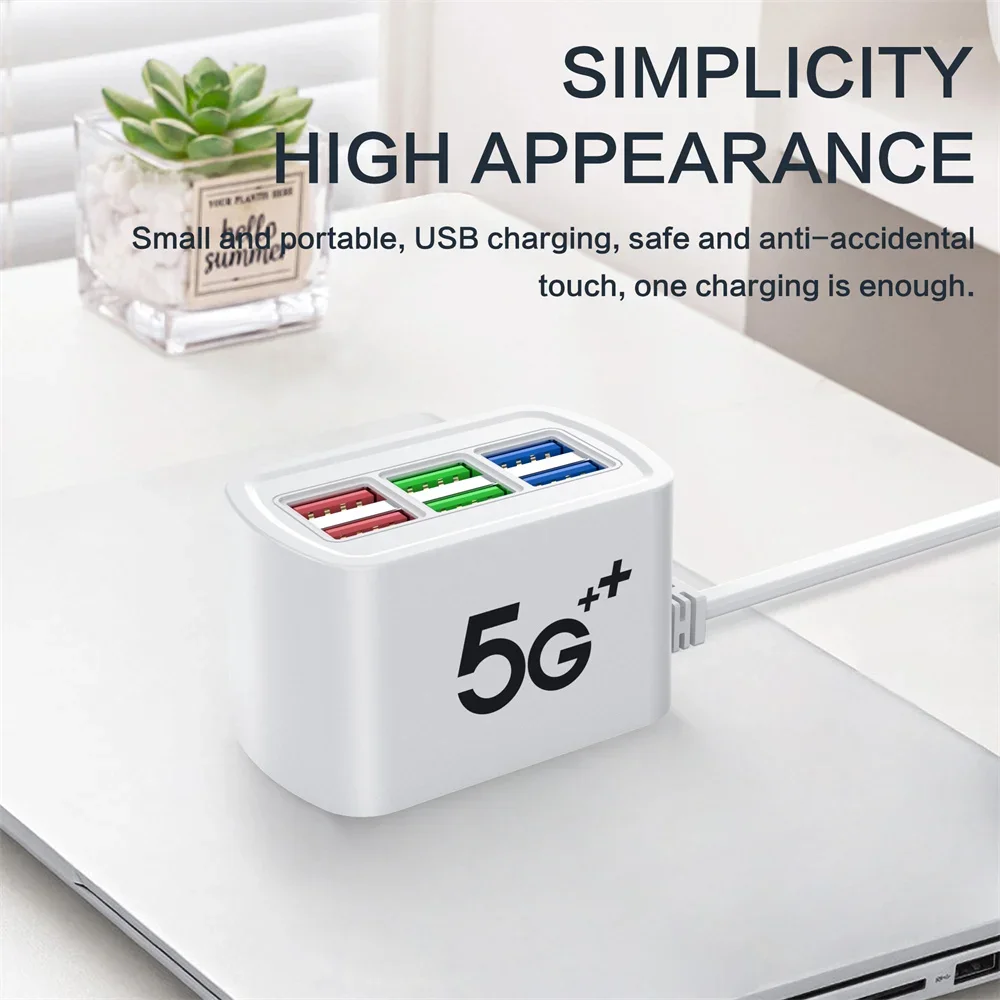 USB Power Strip Phone Charger Universal Adapter MultiPort Head Socket EU Plug Wall Charger For Iphone Xiaomi Socket HUB Splitter