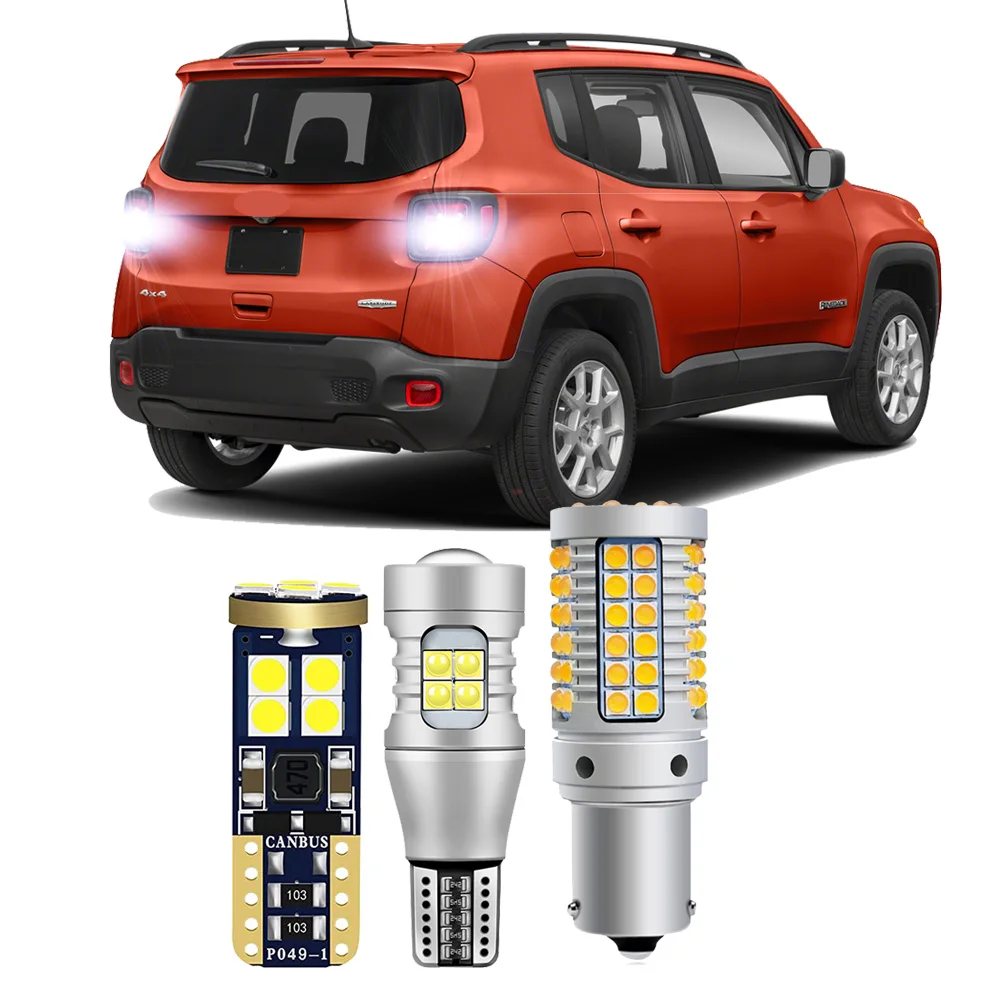 LED Bulb For Jeep Renegade 2015 -2020 2021 2022 2023 2024 LED Car Exterior Turn Signal Backup License Plate  Bulbs CANBUS