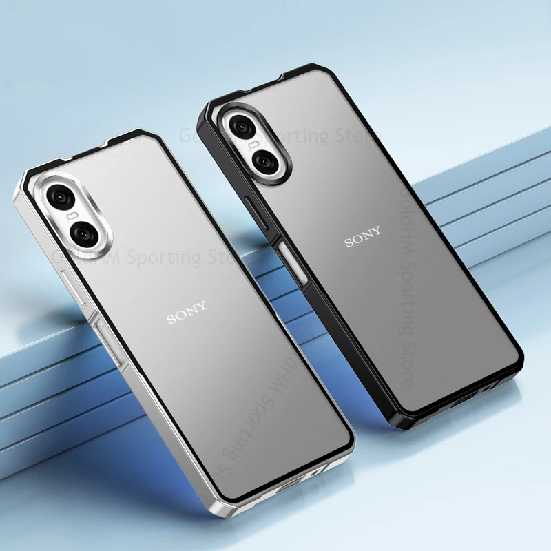 Aluminum Alloy Matte Phone Case For Sony Xperia 10 VI Armor Heavy Duty Frosted Metal Bumper Cover For SONY Xperia 5 V 10VI Funda