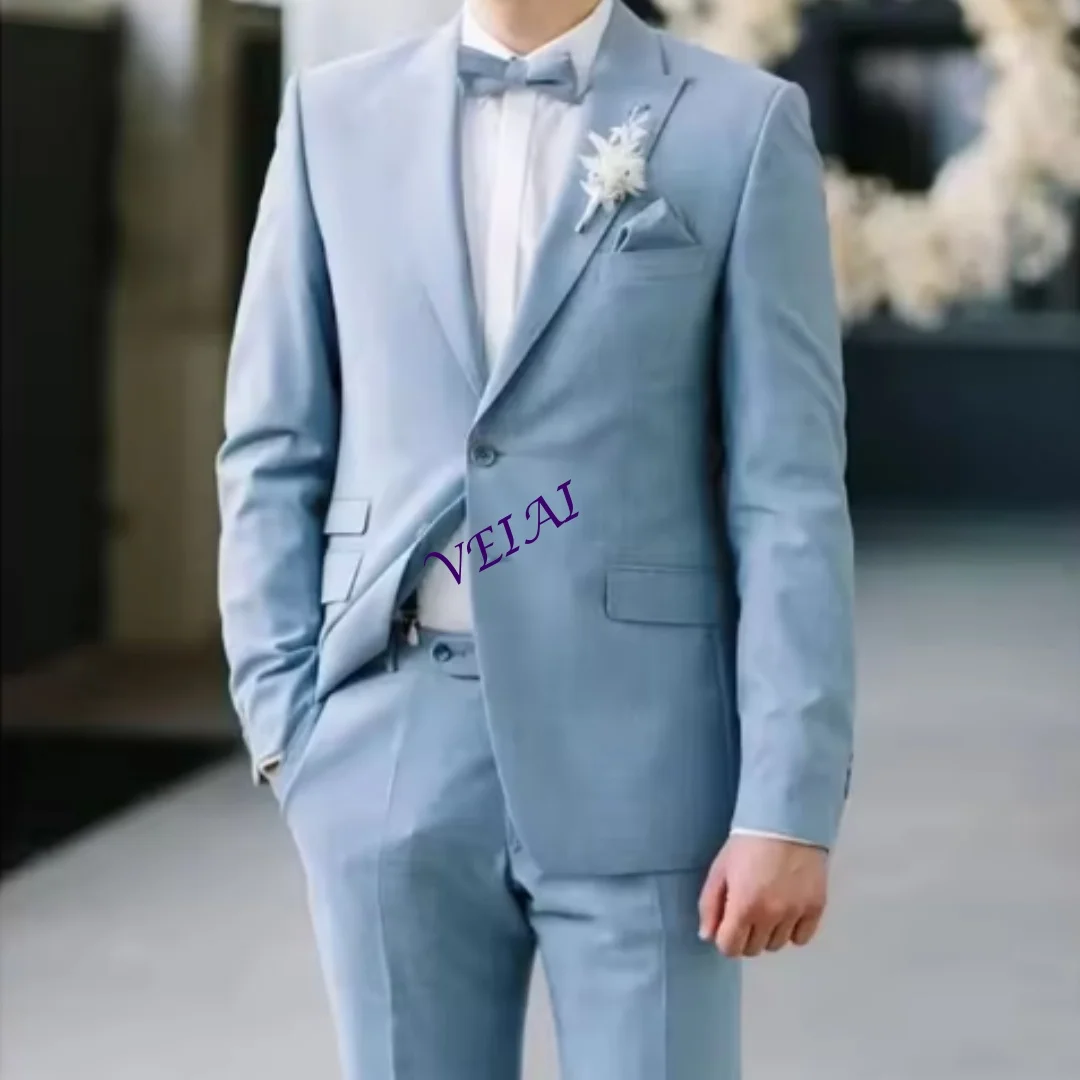 Custom Made Slim Fit Gentleman's Tuxedo Suit for Wedding Prom Best Man Casual Business Smoking Blazer Gentleman Groom Suits