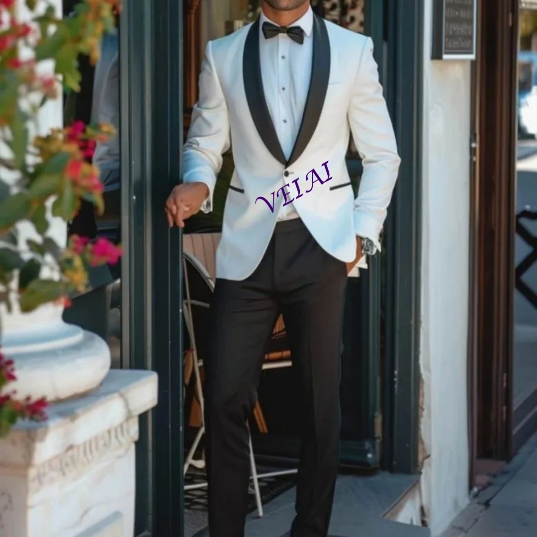 Customized Trendy Men's Single Breasted Modern Two-Piece Suits Sophisticated Jacket Pants Set for Formal Occasions
