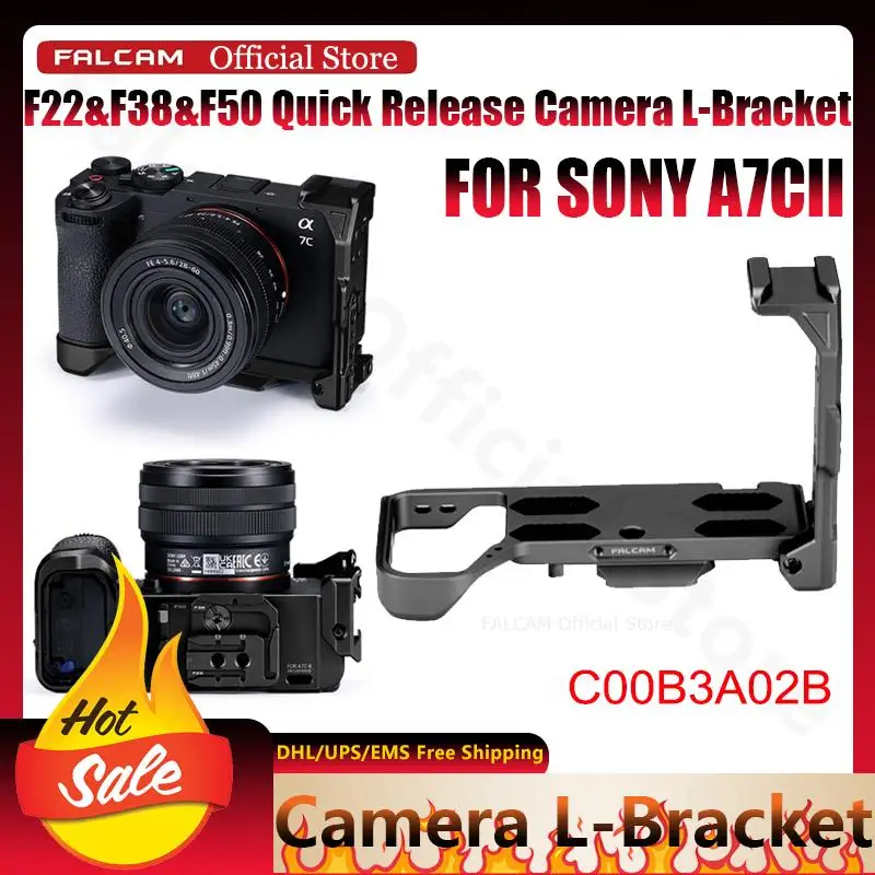 Falcam Official F22&F38&F50 Quick Release Camera L-Bracket Black FOR SONY A7CII Quick Assembly Anti-scratch Effortless Switch