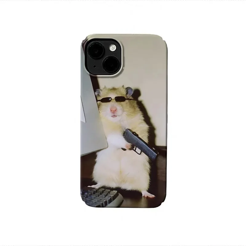 Ins Cartoon Agent Mouse Phone Case for IPhone 16E 15 14 13 Pro Max 12 Mini 11 Pro Plus XR XS Protection Ultra Thin Hard PC Cover