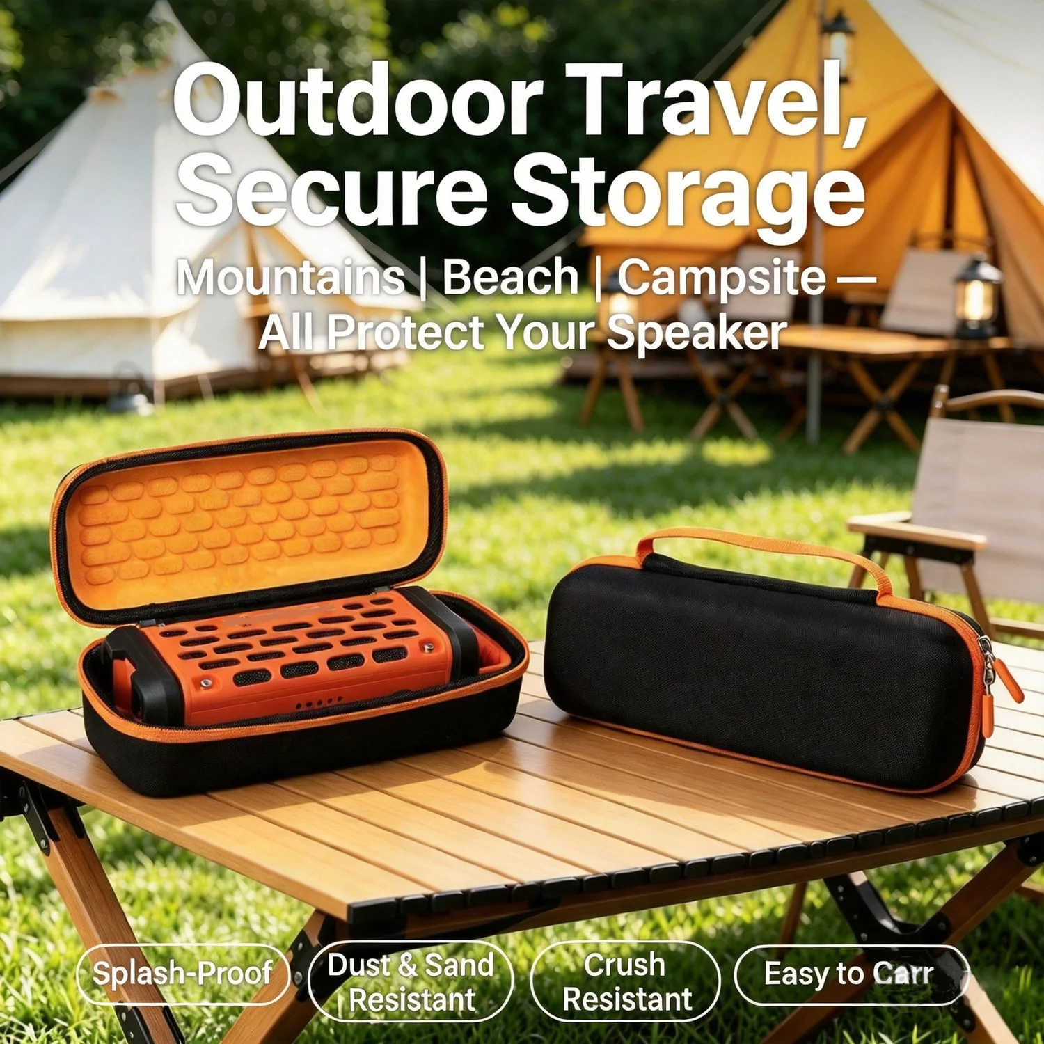 Hard EVA Case for Turtlebox Ranger Waterproof Dustproof Shockproof Oxford Fabric with Handle Double Zipper Multiple Colors