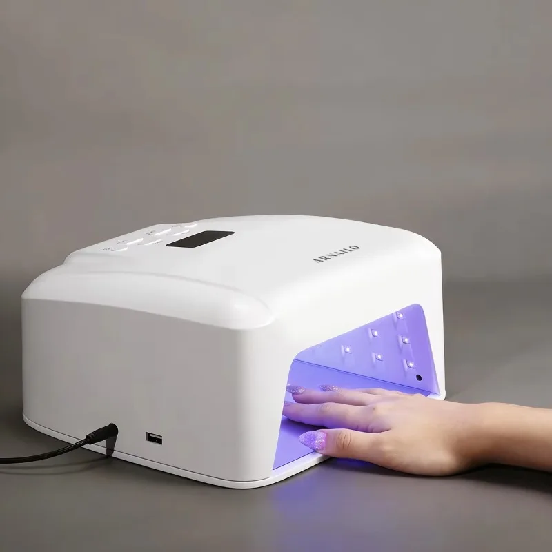 New Design 72W Dual Zone Sensor UV LED Nail Light, Fast Curing, Suitable for Salon and Home Use, Portable Plug-in