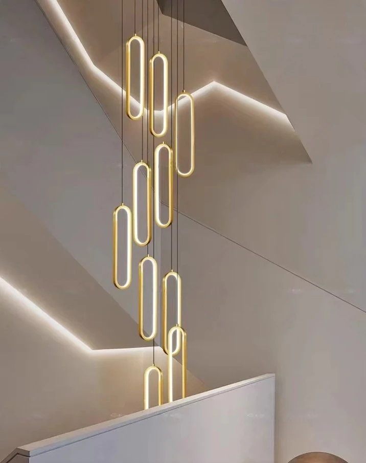 Modern LED Pendant Light Minimalist Chandelier Nordic Hanging for Living Room Restaurant Villa Loft Ceiling Staircase