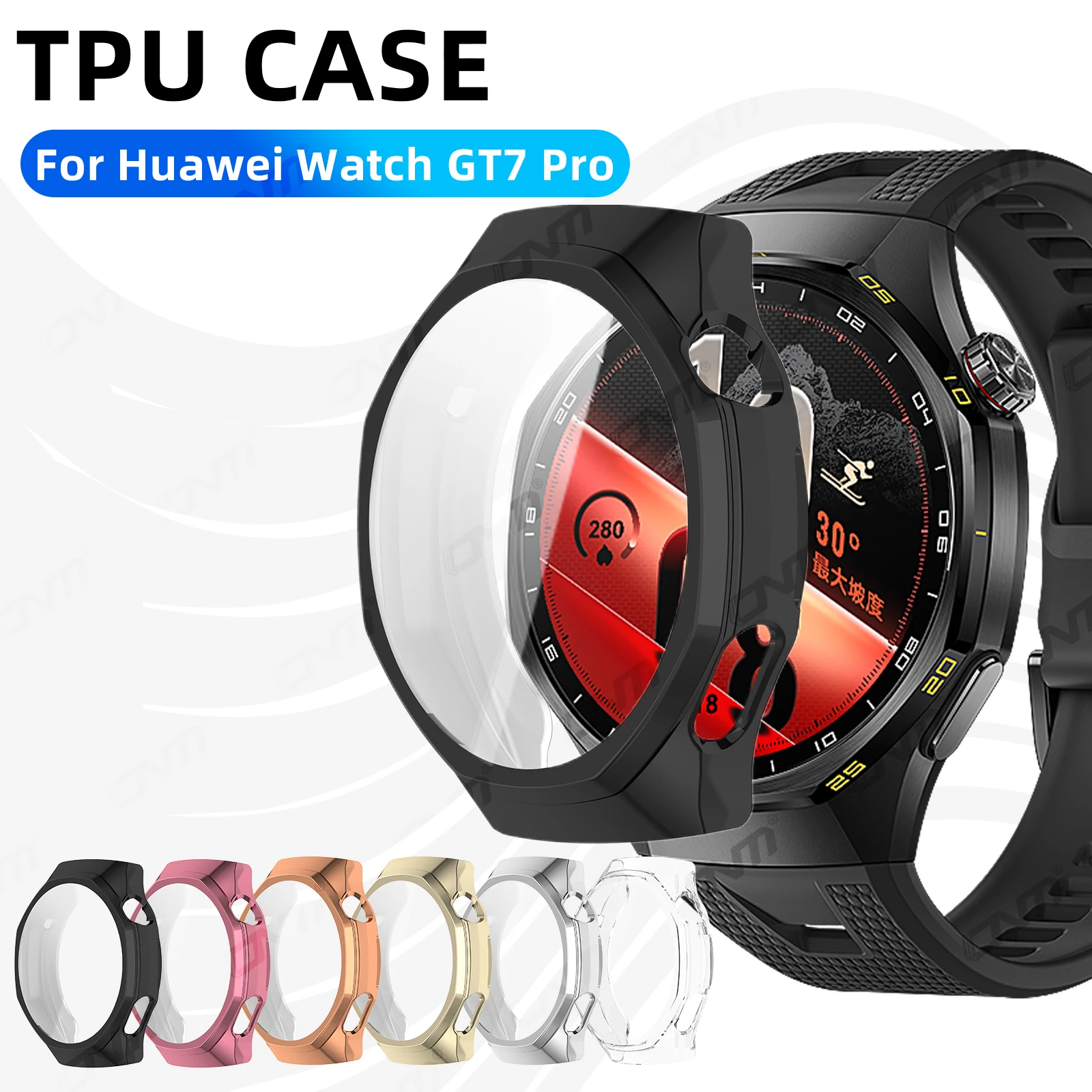 Screen Protector Case for Huawei Watch GT7 Pro Full Coverage Bumper Soft TPU Protective Case Cover Smartwatch Accessories