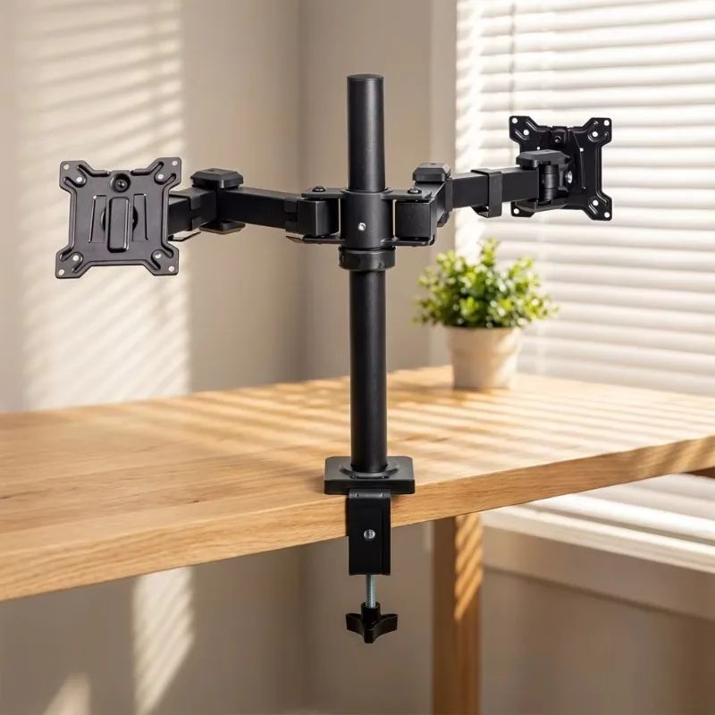 Dual Monitor Stand Full Dynamic VESA 75x75/100x100 Fully Adjustable Gaming Monitor Desktop Stand for 17-32 inch computer screens