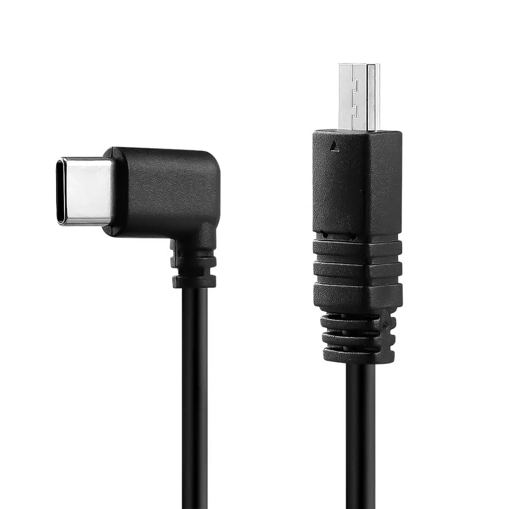 Alvin's Cables Multi-USB to USB-C Control Cable for DJI SC2 Mini, Right Angle Type-C to Multi USB Run Stop Cable for Sony A6300