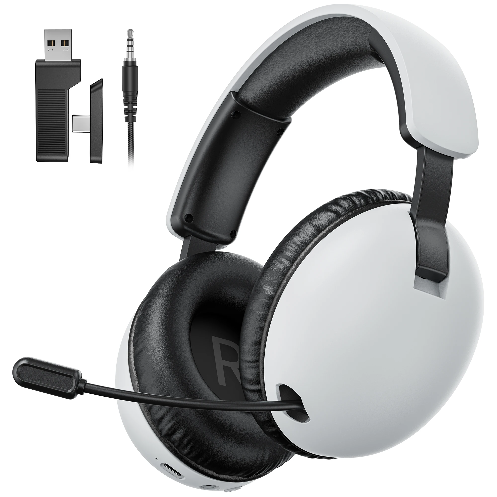 Acincai BL500 Wireless Gaming Headset with Mic for PS5,PS4,PC,Bluetooth Gaming Headphones and Microphone