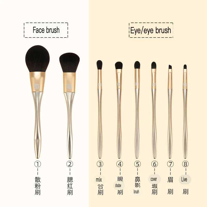 Beauty Factor Brush Set, Complete Set Of Makeup Tools, New Glove Brushes, Professional Painting And Beauty Brushes