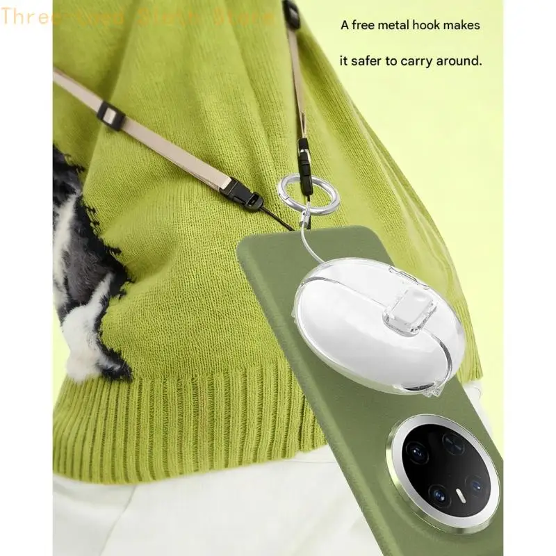 Earbud Case Cover Protector Compatible for Air 5Pro, with KeyRing, Slip on Plastic Shell, and Easy Charging Port Access E74A