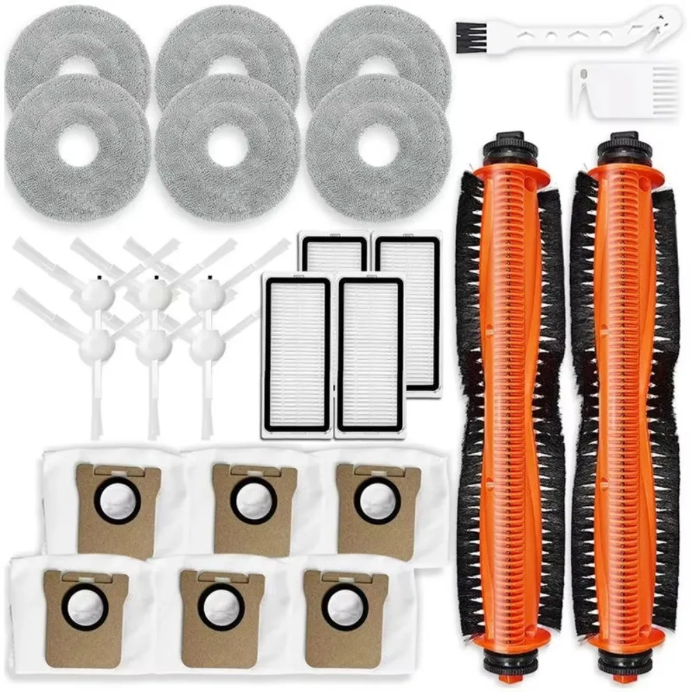 【PASSIONE 】Anti-Tangle Hair-Cutting Brush Filter Mop Dust Bags Side Brush For Xiaomi X20 Max/X20 Pro Robot Vacuum Cleaner Replac