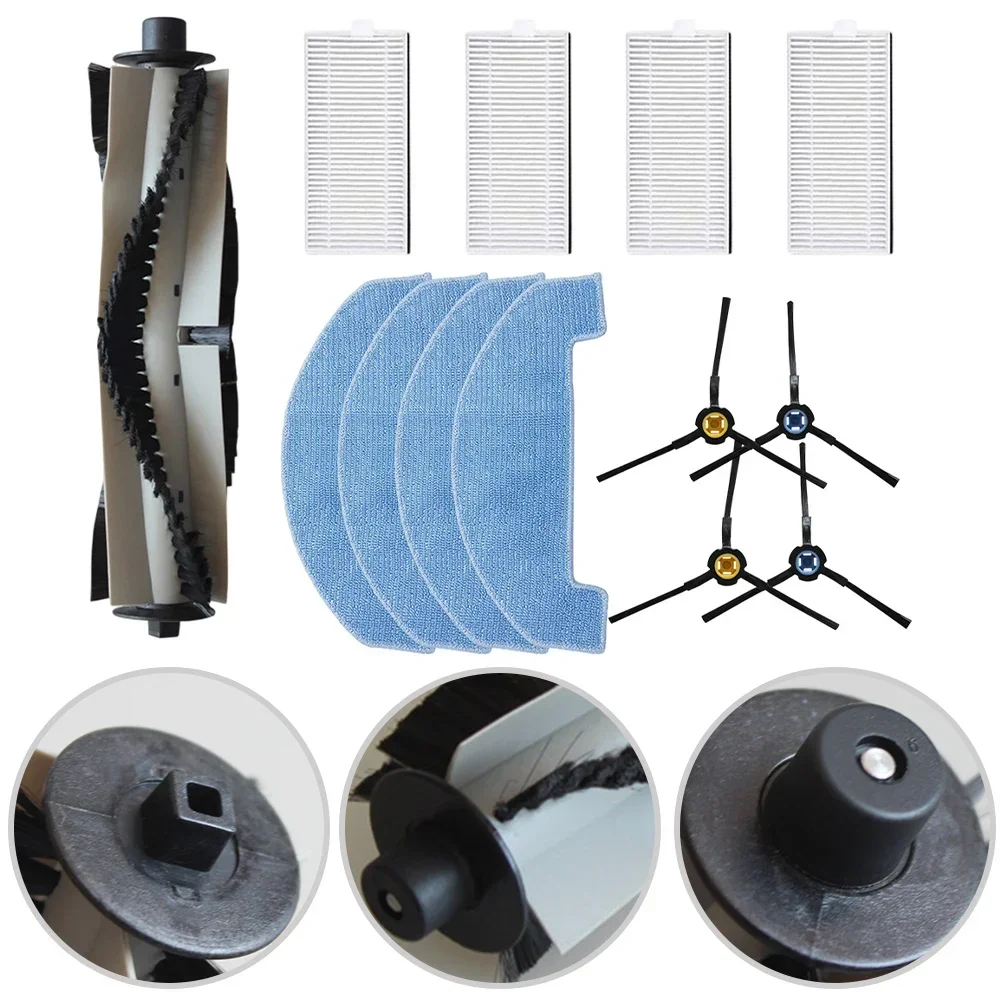 Main Side Brush Filter Mop Cloth Kit For ILIFE A20, T20S, V3x, For Polaris PVCR 3600, G2 0926W, G2 0726W, G2 1226 Vacuum Cleaner