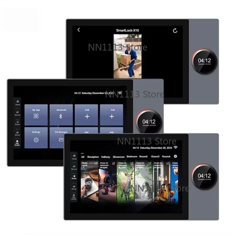 Latest 10-Inch IPS Touch Screen  Control Panel Supports Scene Music Home Interconnection 8 Speakers WiFi Enabled