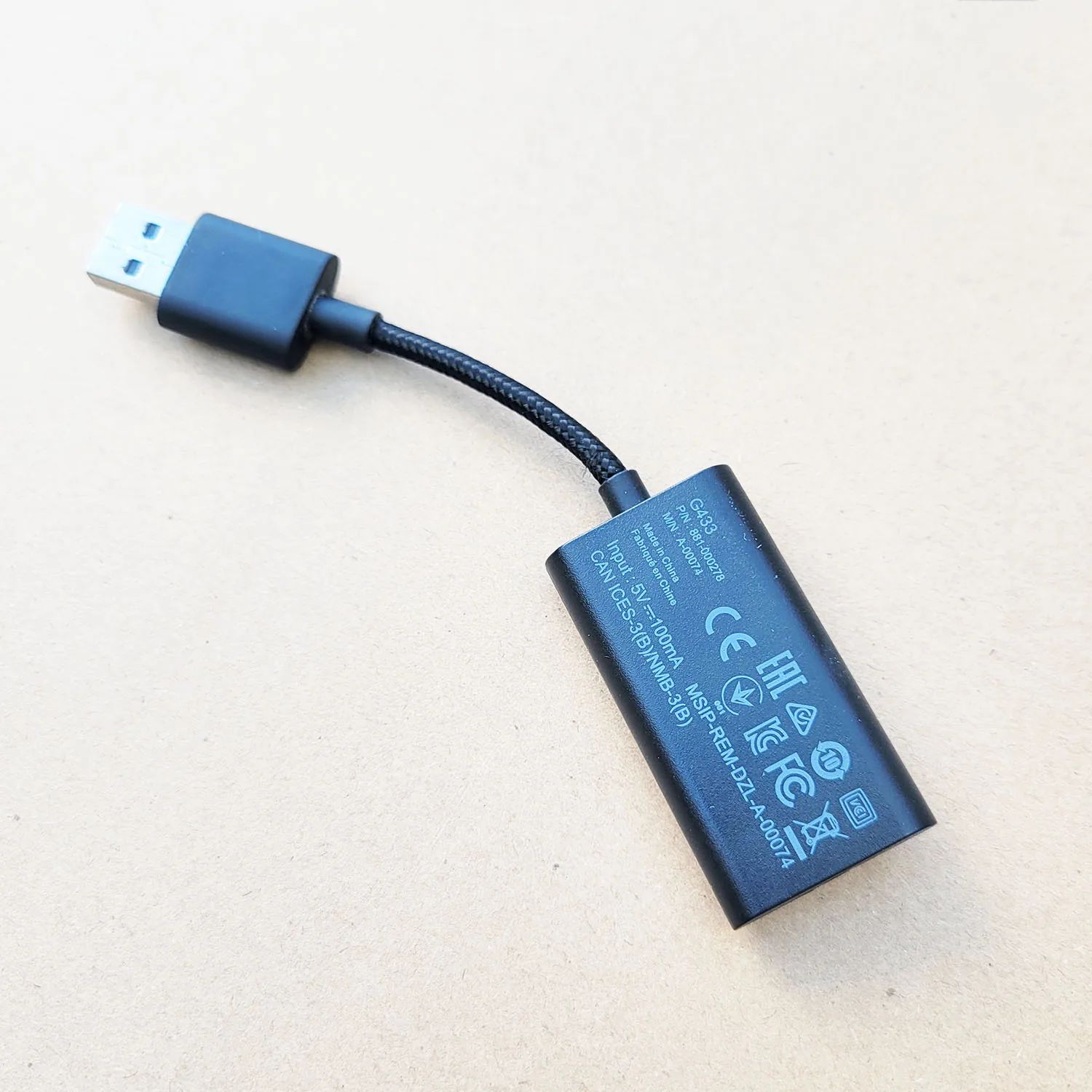 Logitech G433 Gaming Headsets DAC USB Audio Adapter 3.5mm HD Soundcard Dongle For Gaming Headsets , Support DTS Audio Effects