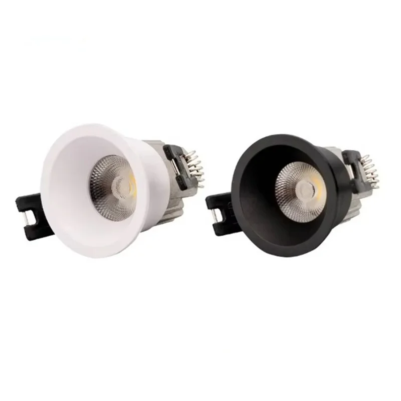 Mini Recessed LED Downlight 3W 5W Dimmable COB Spotlight 110V 220V 2700K 3500K 5000K 24° Small Opening Interior Lighting
