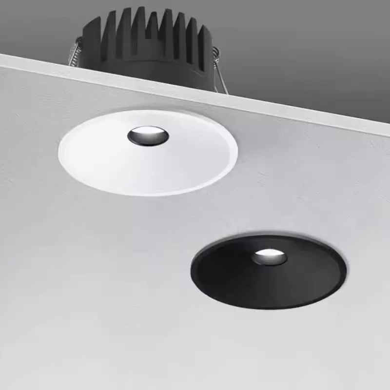 Small Holes Cross Light Recessed Anti-Glare COB Spotlight Micropore 5W 12W 1LED Downlight Ceiling Lamp 85-265V Interior Lighting