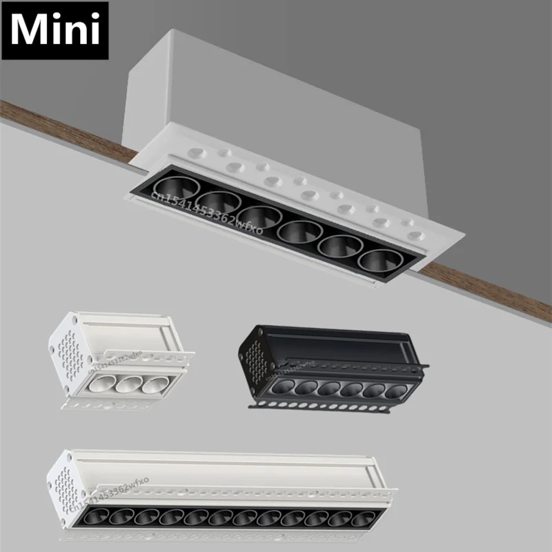 Dimmable Mini COB Downlight Spot Light Embedded Linear Light 6W 12W 24W Grille Light LED Ceiling Light Kitchen Interior Lighting