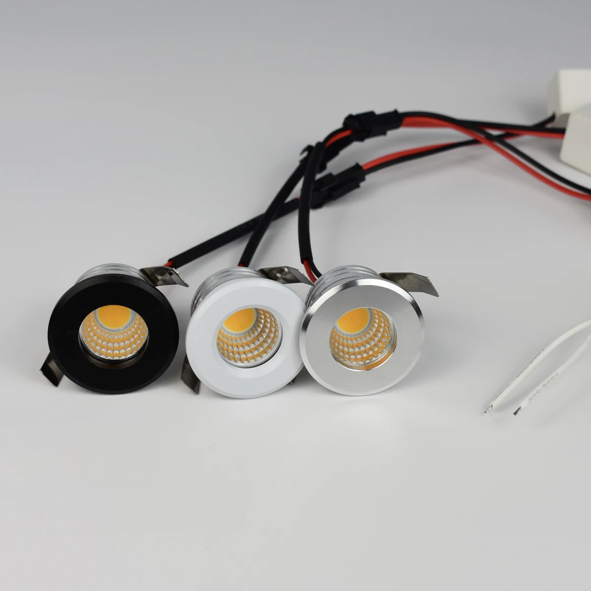 Small Recessed Ceiling LED Spot Light COB 3W 110V 220V Dimmable Driver Included for Home Showcase Cabinet Hotel Skirting Etc