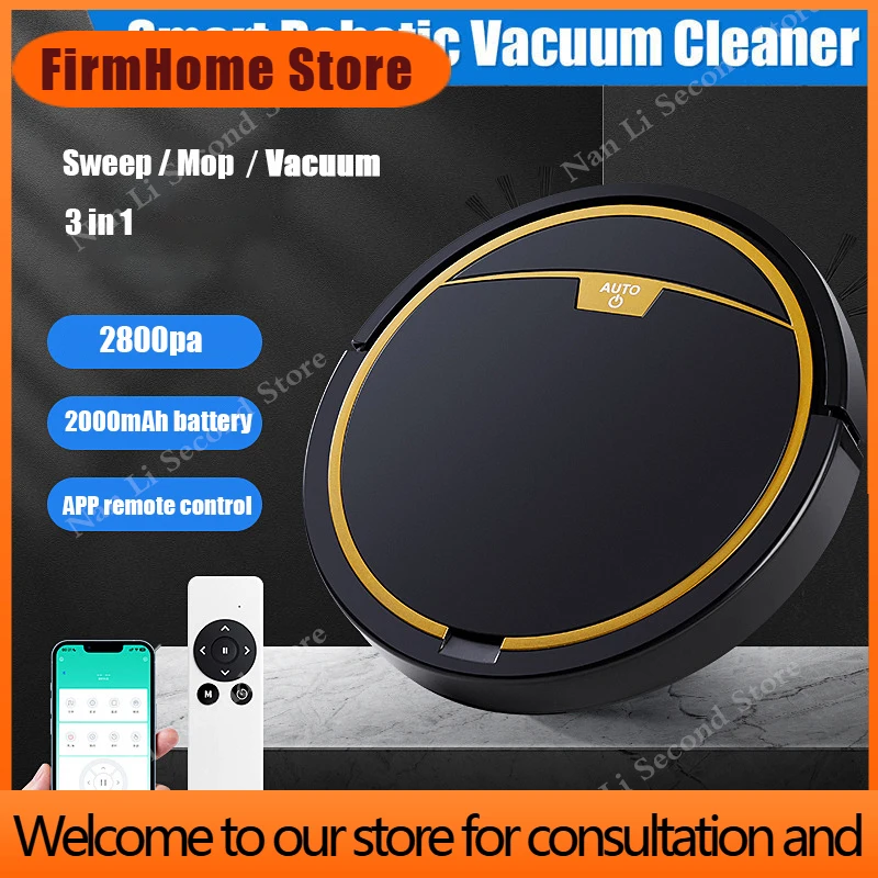 FirmHome StoreSmart Sweeping Robot App Controls Large Suction Robot Dry And Wet Sweeping And Mopping Smart Vacuum Cleaner Remote