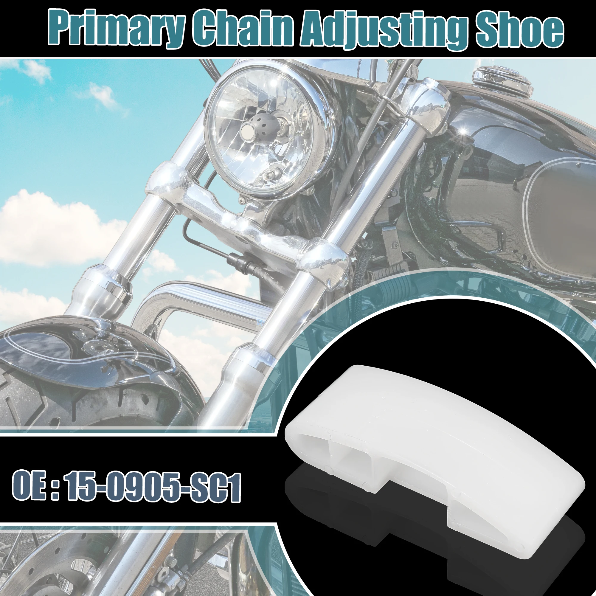 Motoforti Motorcycle Primary Chain Adjusting Shoe 15-0905-SC1 for Harley-Davidson Tour Glide 80-96 for Harley-Davidson Electra