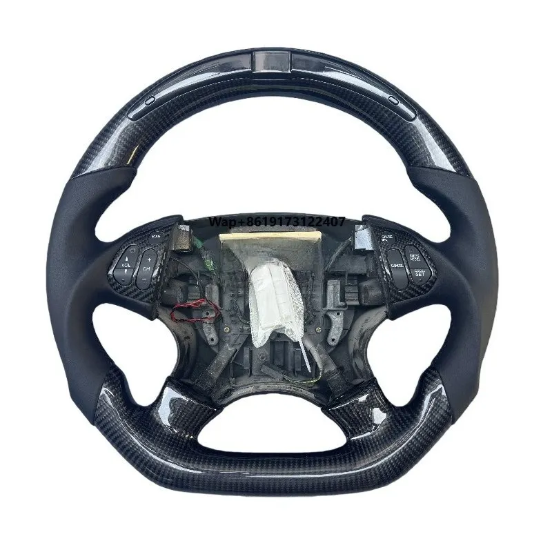 Modi-Hub Custom Leather & Carbon Fiber Car Steering Wheel for 2005 TL
